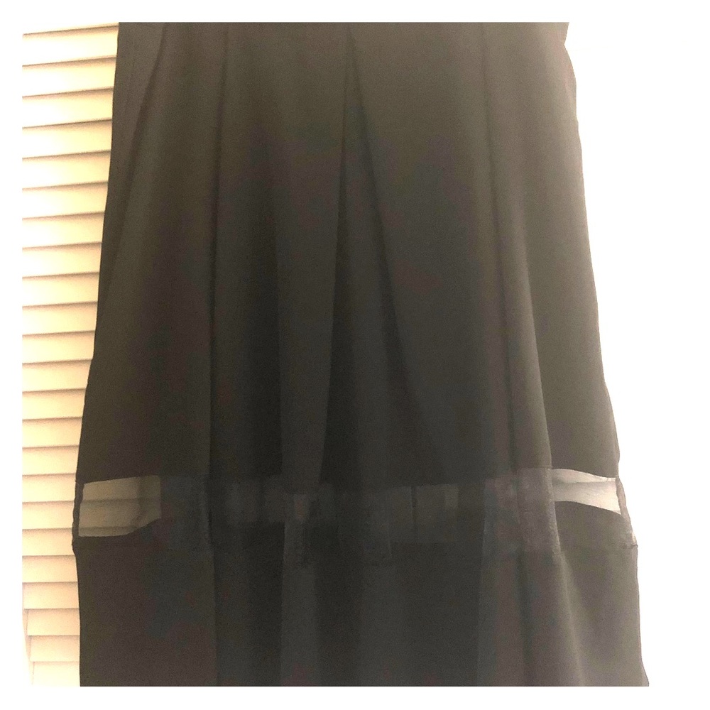 ASOS CURVE black circle skirt with mesh panels